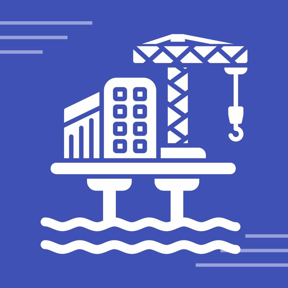 Oil Platform Vector Icon