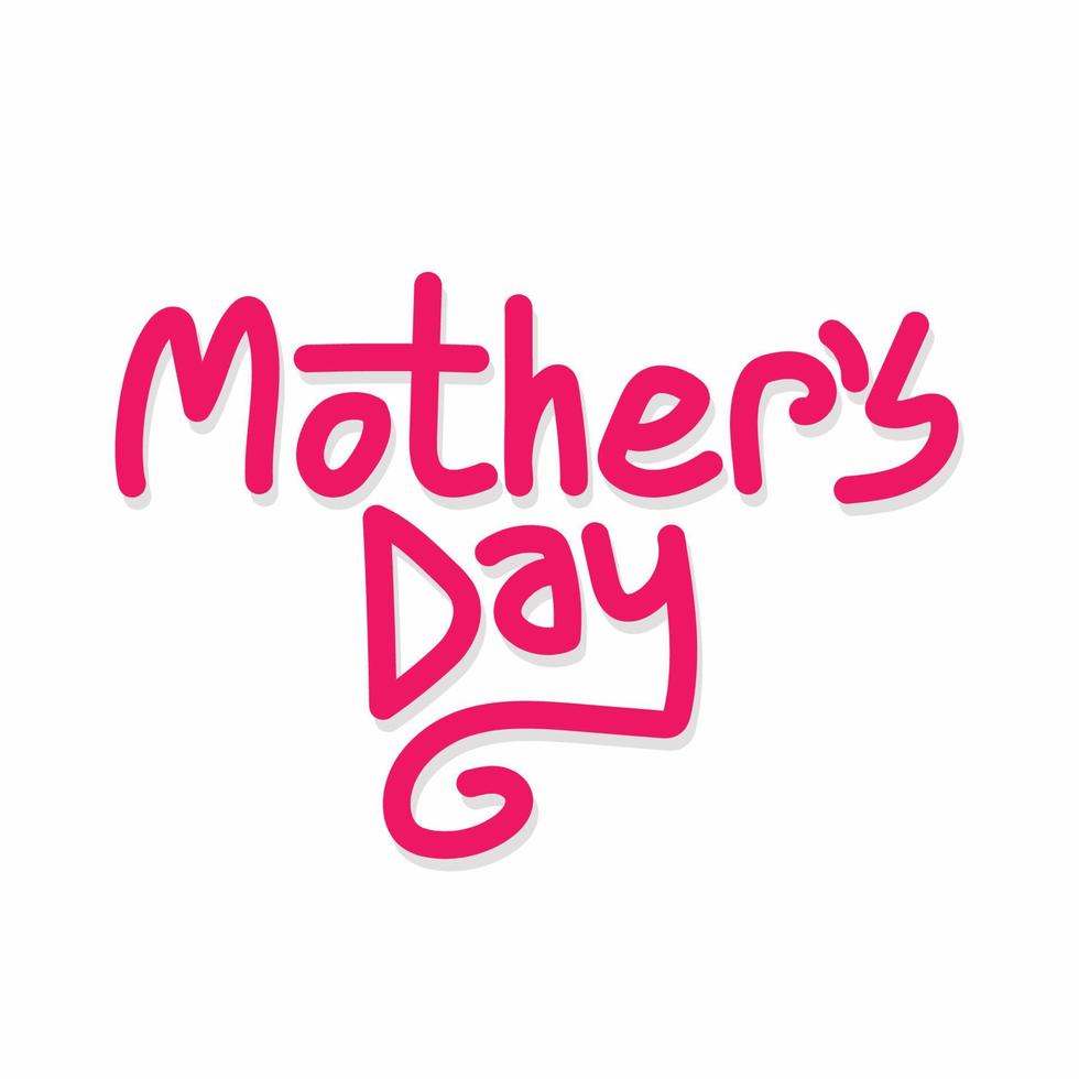 Happy mother's day lettering greeting card vector illustration. Mother's day logo, typography, calligraphy, text