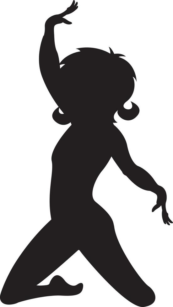 Gymnast in Silhouette Gymnastics Sport and Leisure Illustration vector