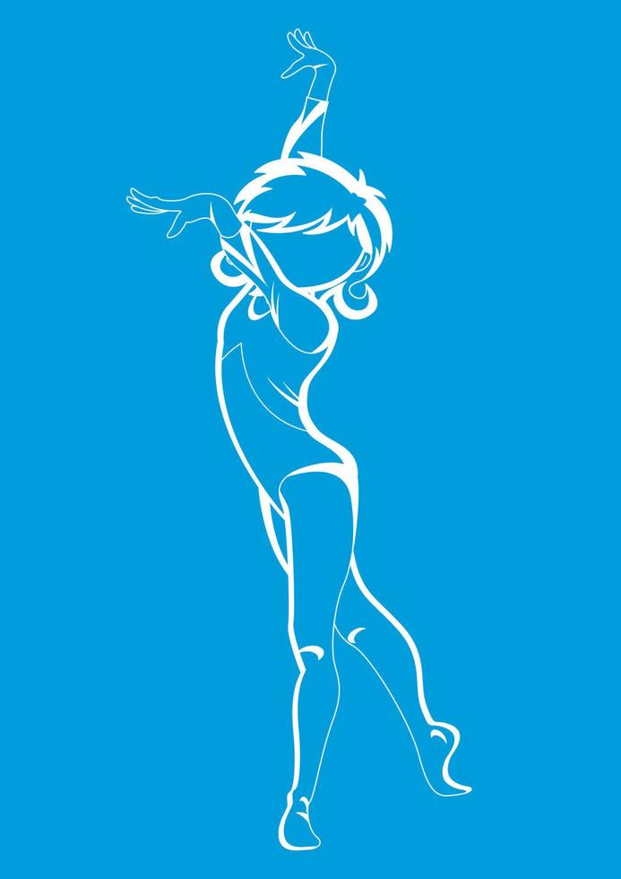 Gymnast in Abstract Silhouette Gymnastics Sport and Leisure Illustration vector