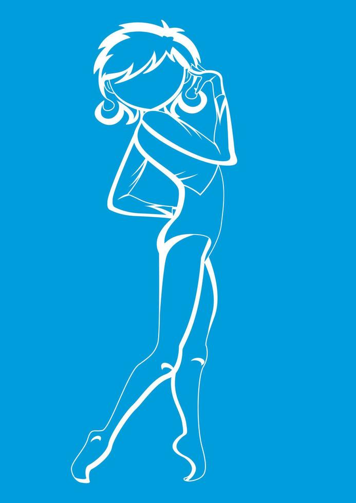 Gymnast in Abstract Silhouette Gymnastics Sport and Leisure Illustration vector