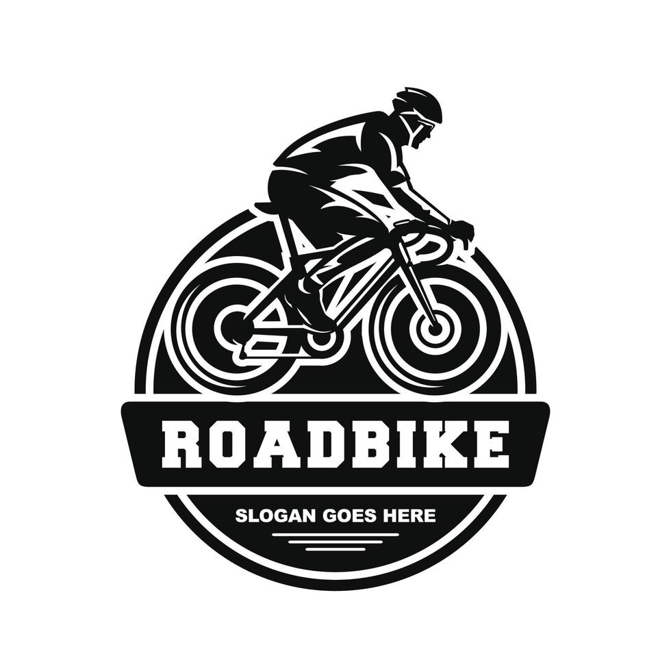 Bicycle. Road bike logo design vector