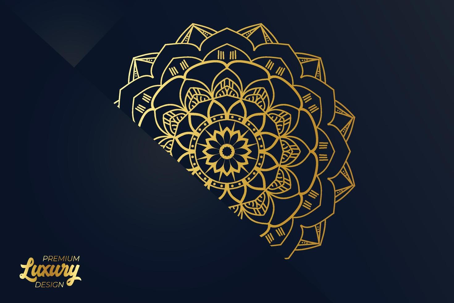 Luxury mandala design background template vector