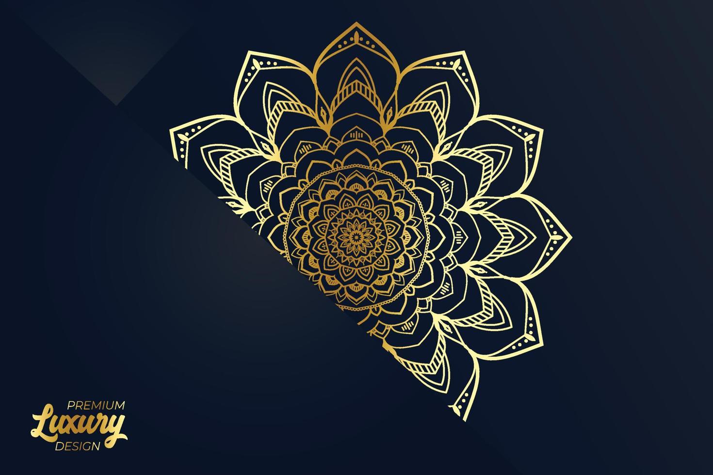 Luxury mandala design background template vector
