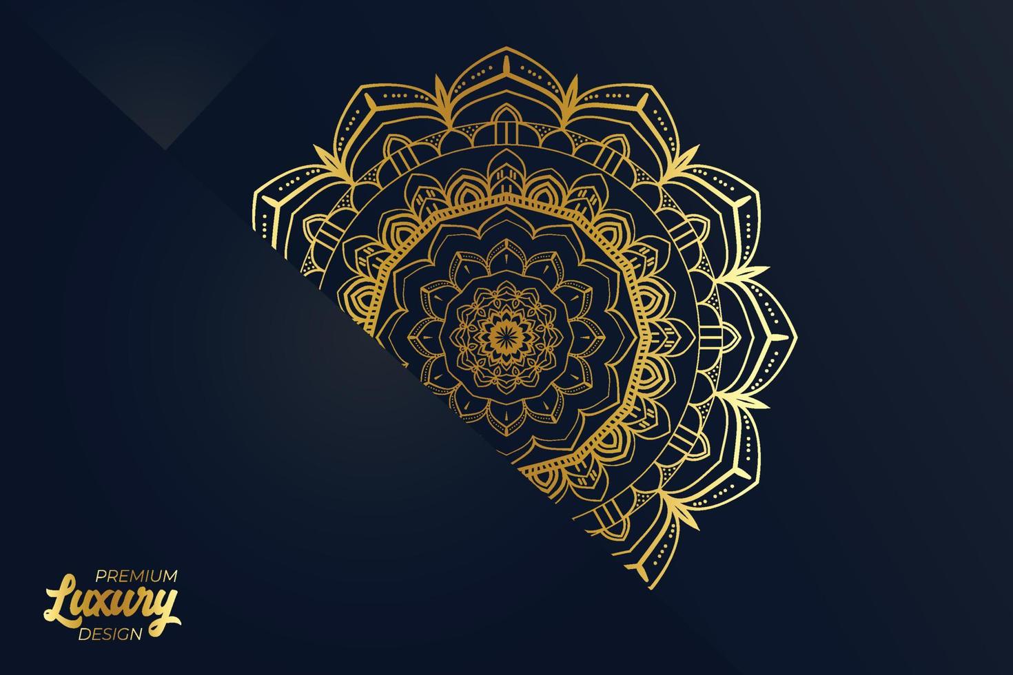 Luxury mandala design background template vector