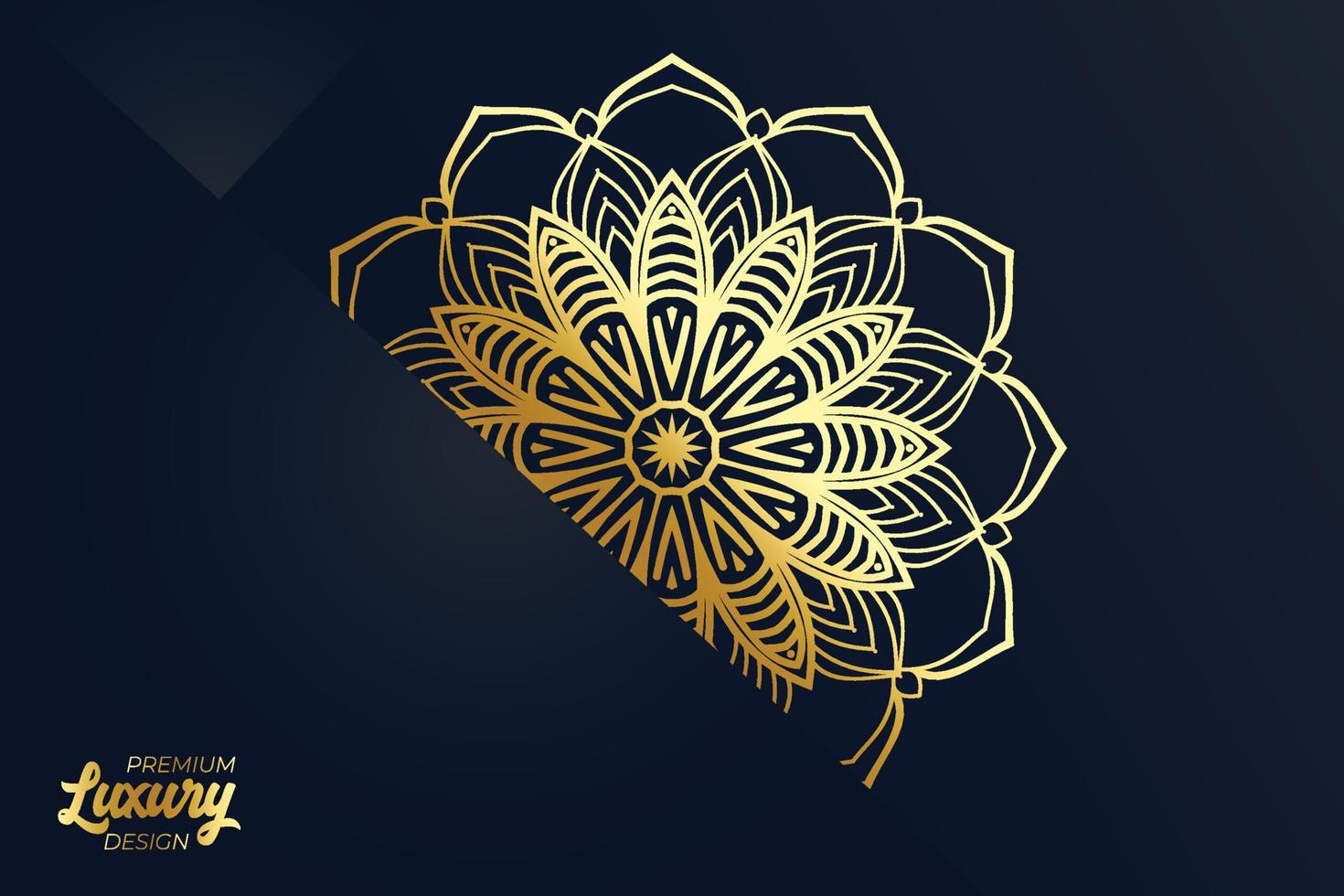 Luxury mandala design background template vector