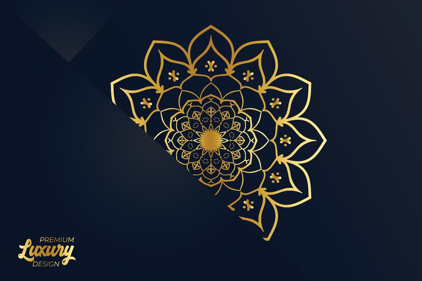 Luxury mandala design background template vector