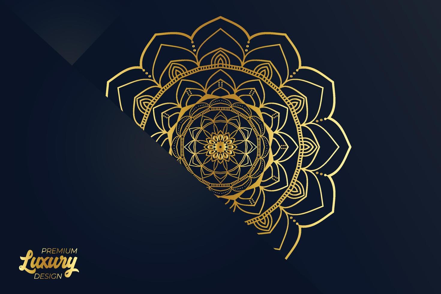 Luxury mandala design background template vector