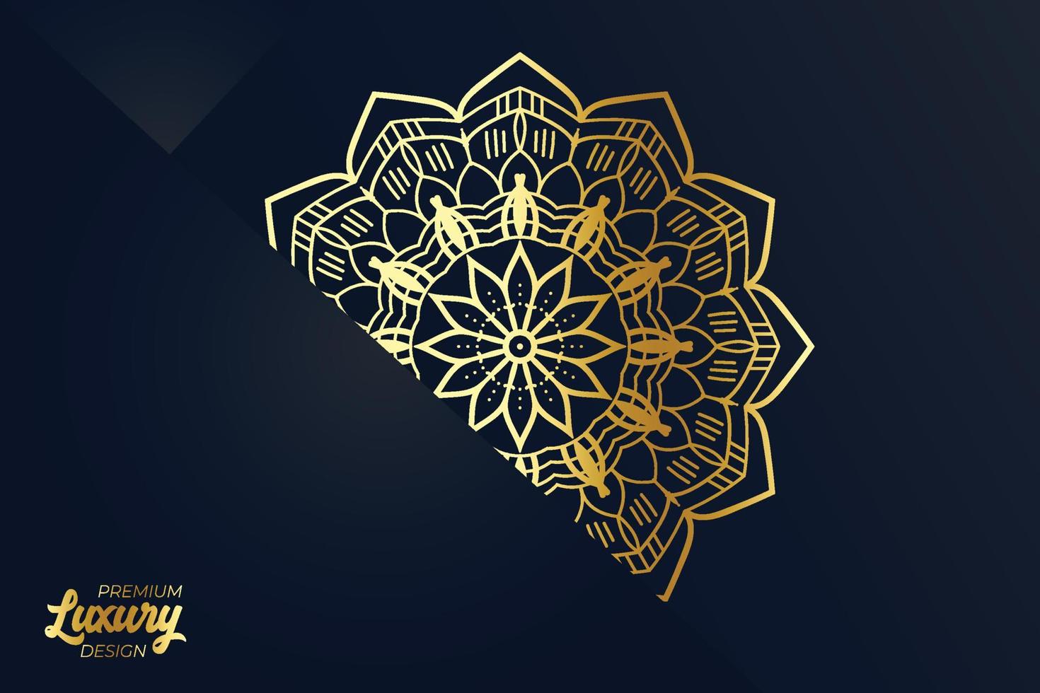 Luxury mandala design background template vector