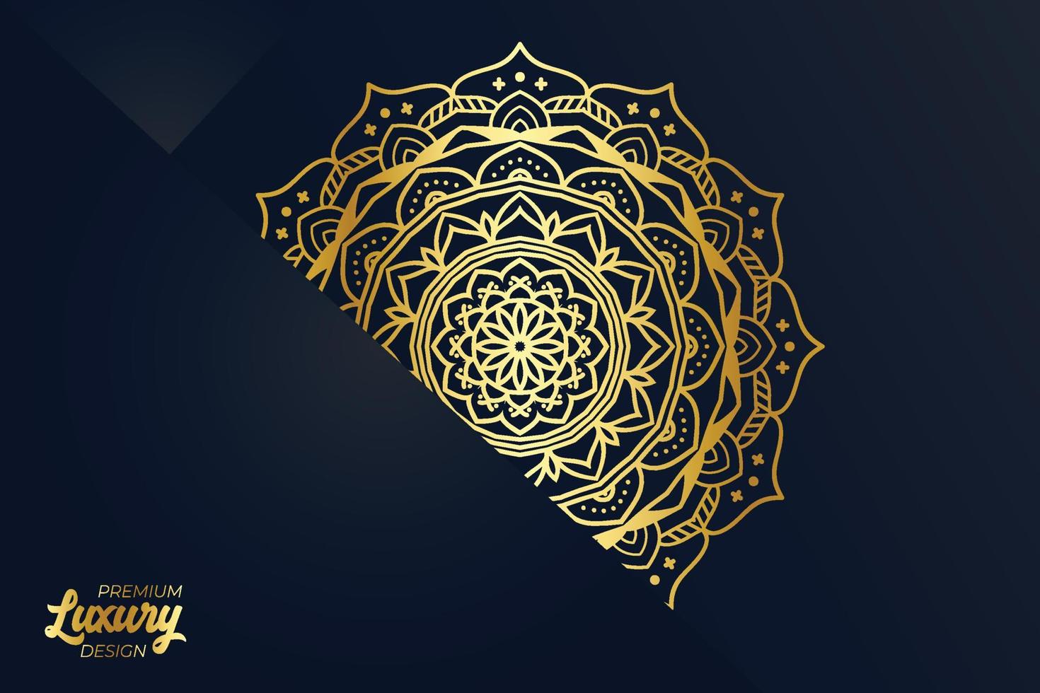 Luxury mandala design background template vector