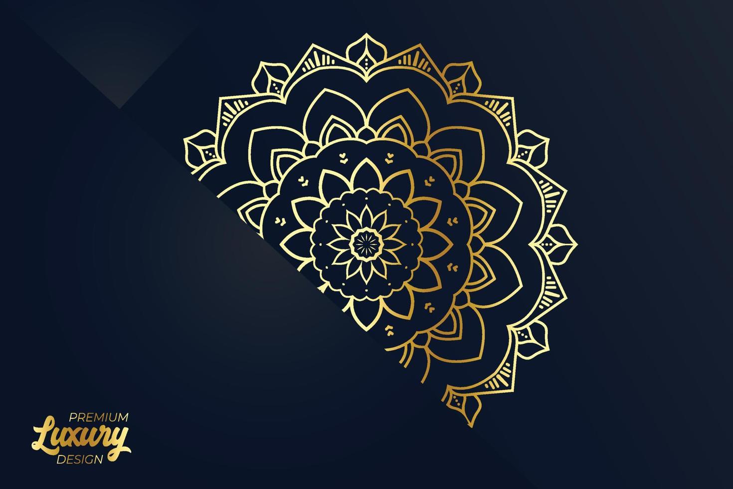 Luxury mandala design background template vector