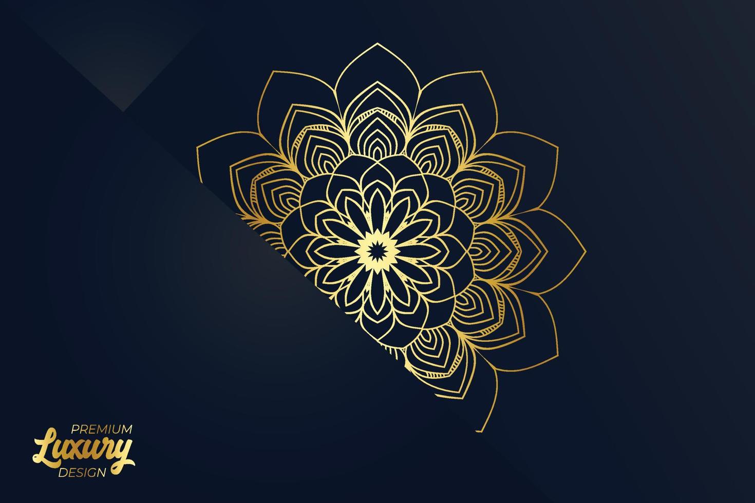 Luxury mandala design background template vector