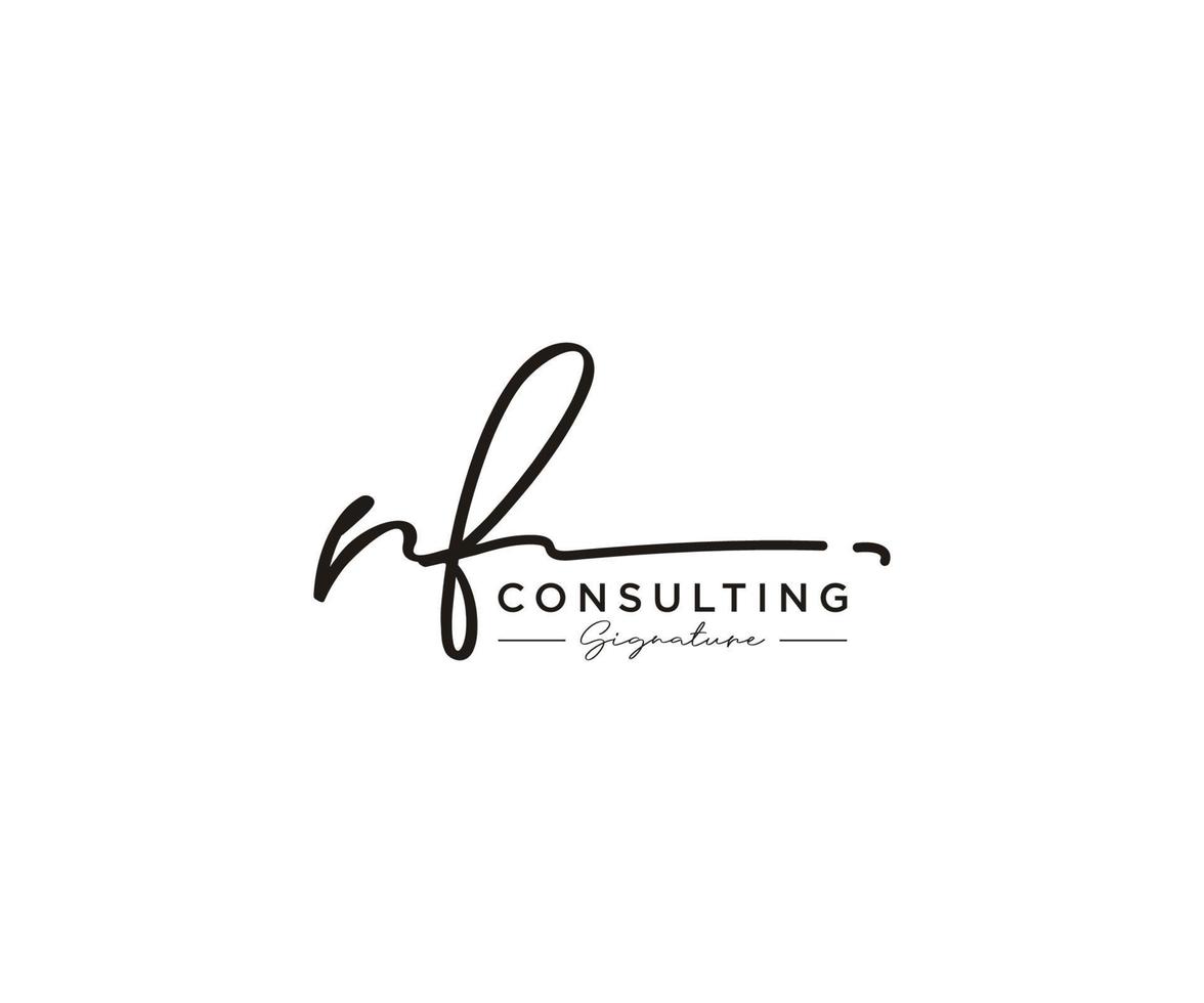 Initial RF signature logo collection template vector. Hand drawn Calligraphy lettering Vector illustration.