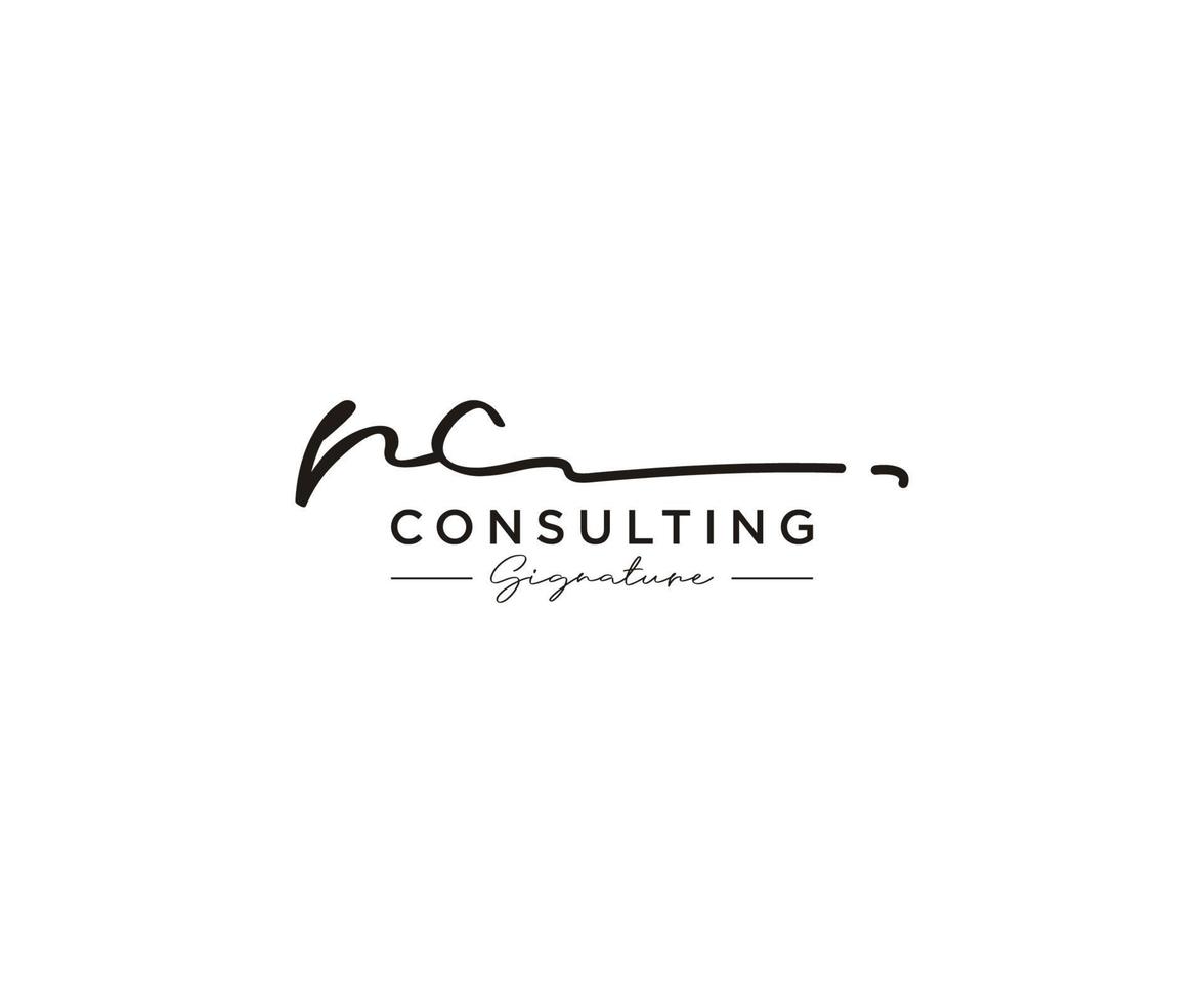 Initial RC signature logo collection template vector. Hand drawn Calligraphy lettering Vector illustration.