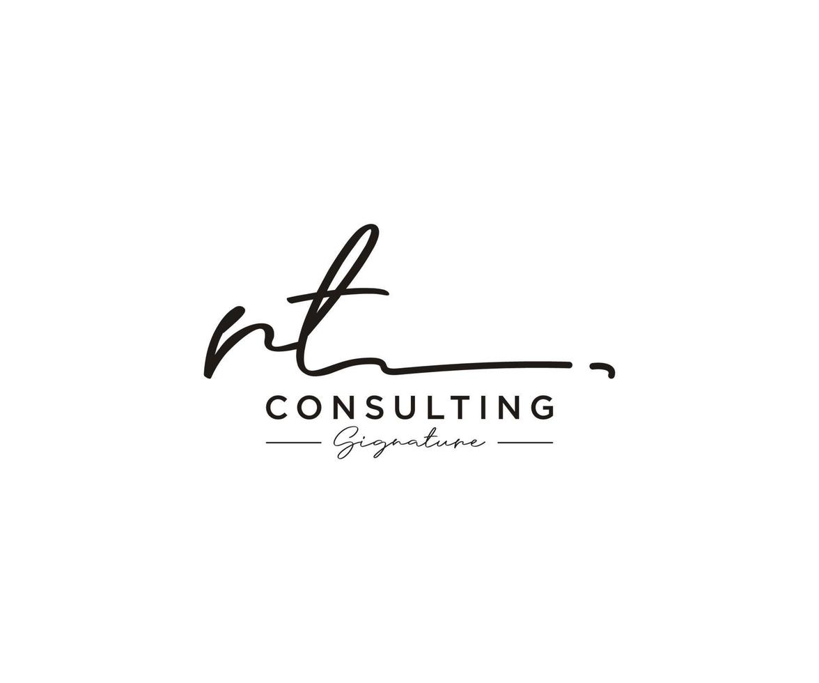 Initial RT signature logo collection template vector. Hand drawn Calligraphy lettering Vector illustration.