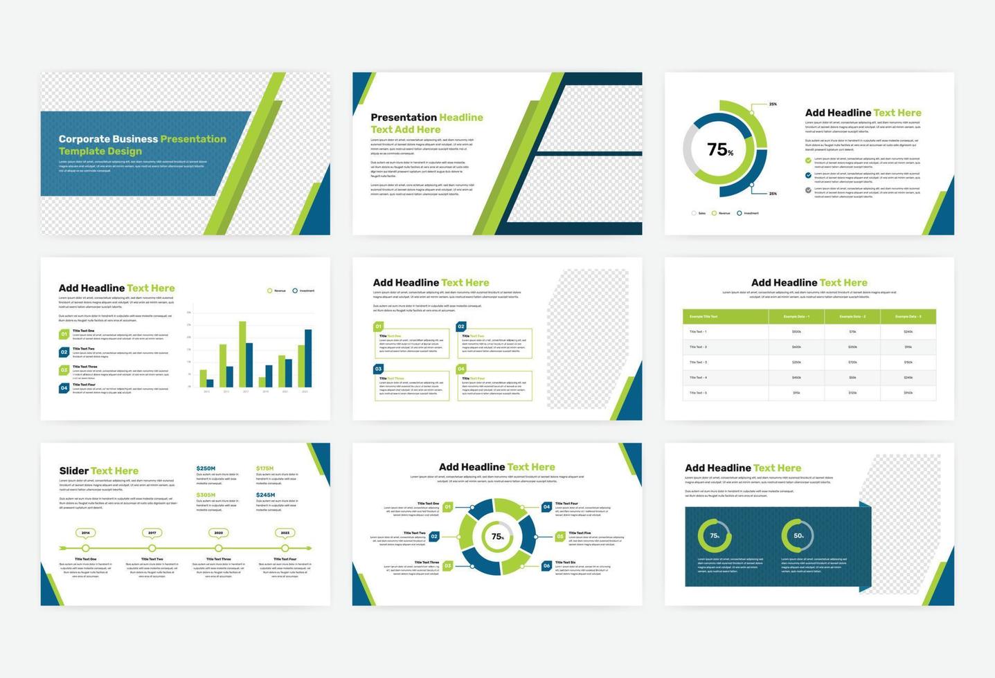 Corporate business presentation template design vector