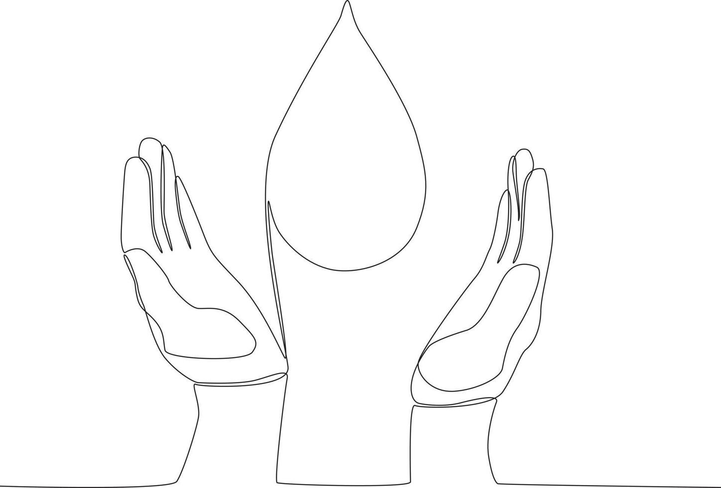 Two hands guarding blood vector