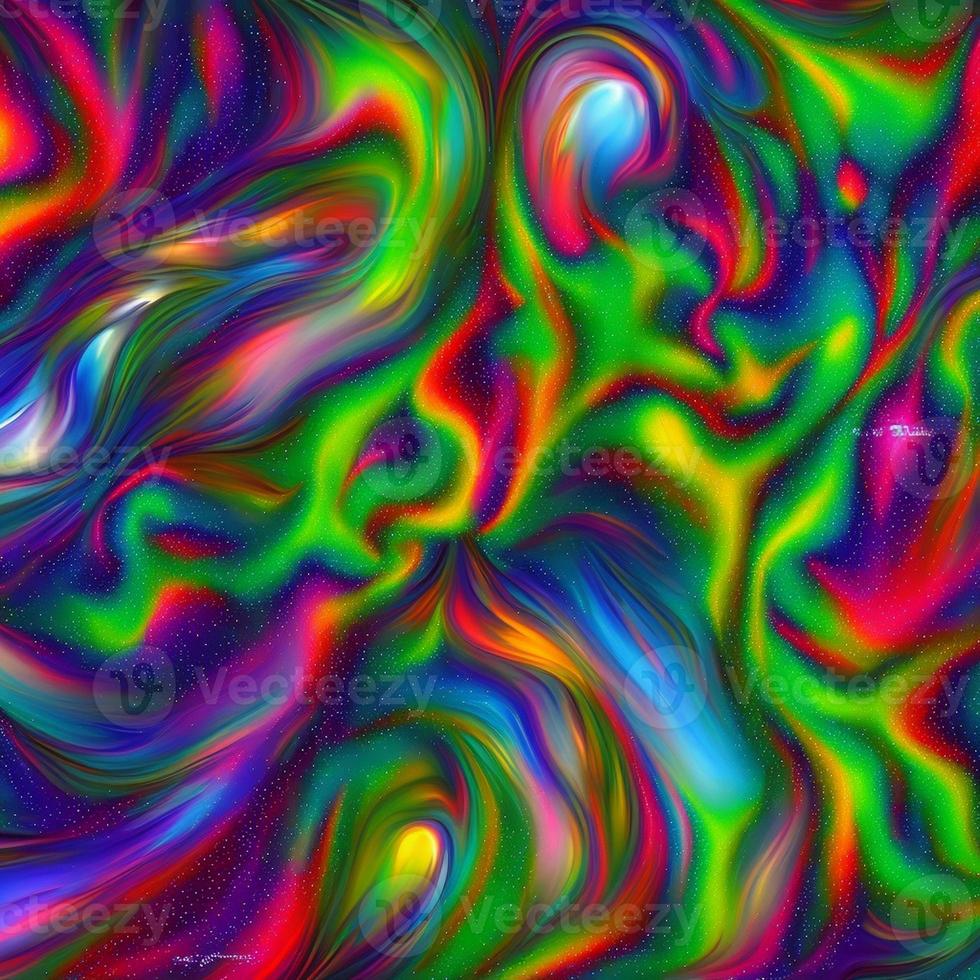 Abstract multicolor liquid holographic background, Digital painted abstract texture photo
