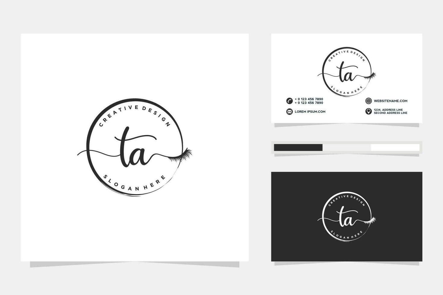 Initial TA Feminine logo collections and business card template Premium Vector. vector