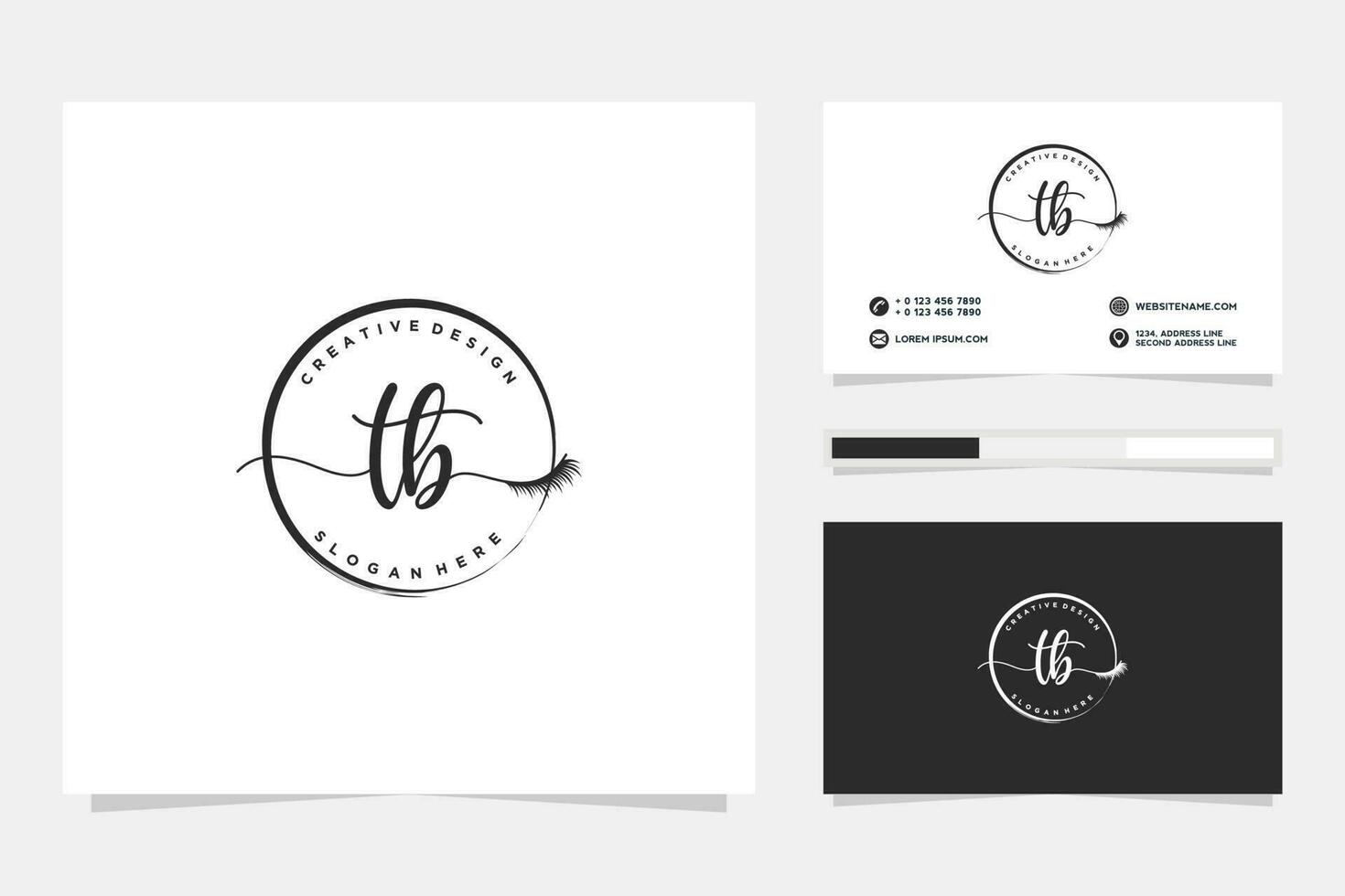 Initial TB Feminine logo collections and business card template Premium Vector. vector