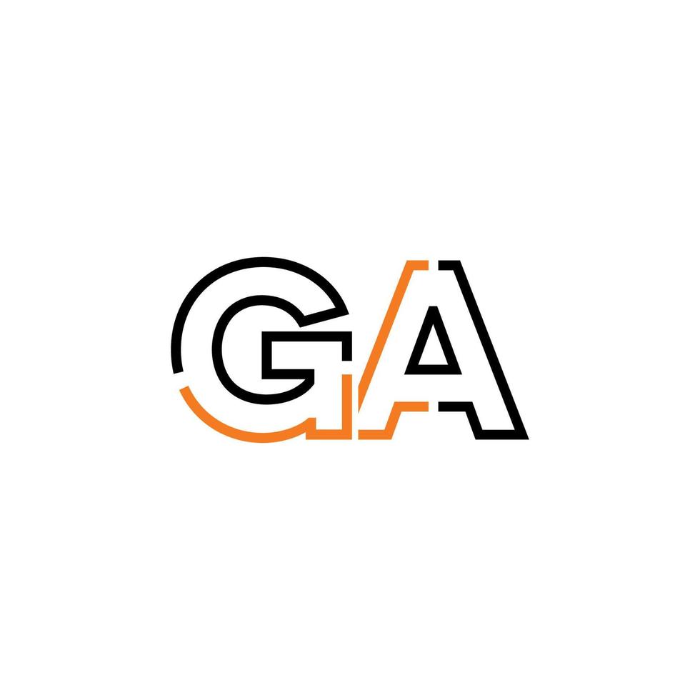 resumen letra Georgia logo diseño con línea conexión para tecnología y digital negocio compañía. vector