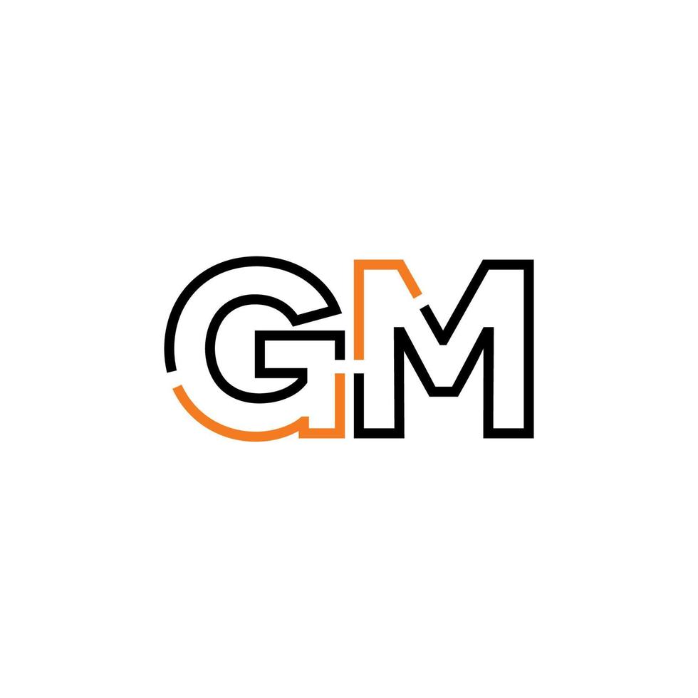 Abstract letter GM logo design with line connection for technology and  digital business company. 22859498 Vector Art at Vecteezy