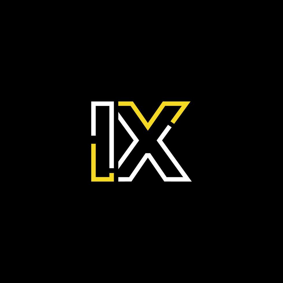 Abstract letter IX logo design with line connection for technology and digital business company. vector