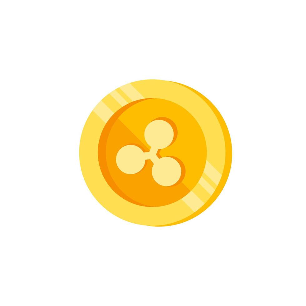 Ripple, coin, money color vector icon