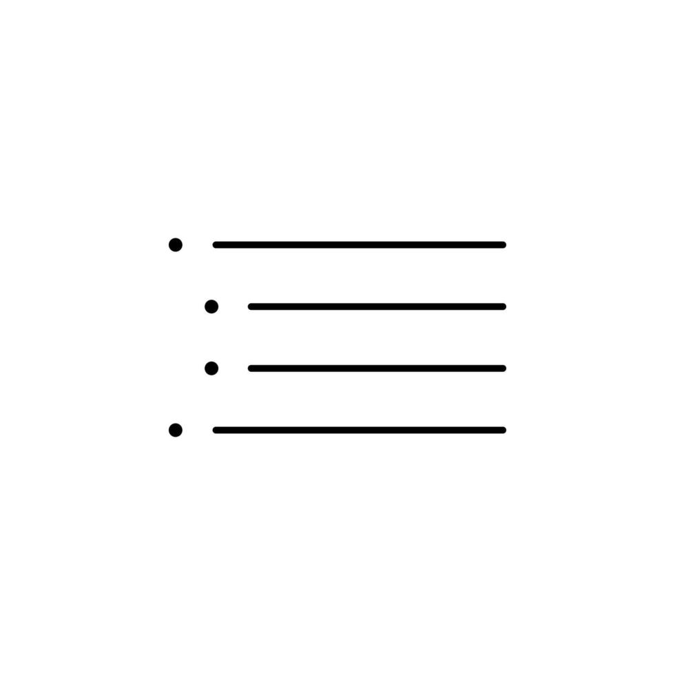 format, indent, list vector icon