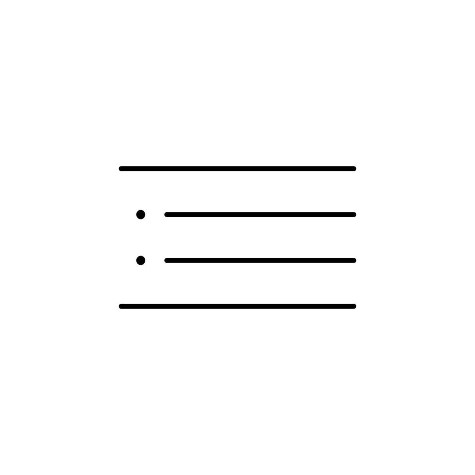 format, indent, list vector icon