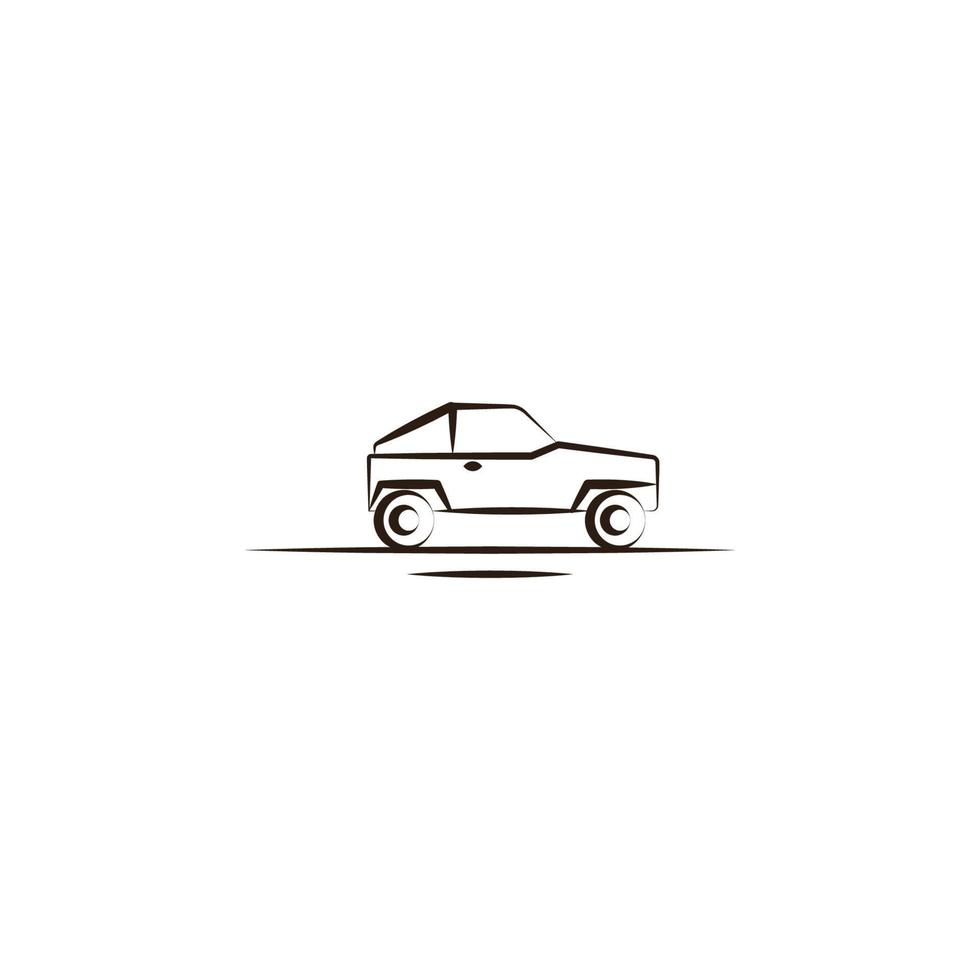 suv desert car vector icon