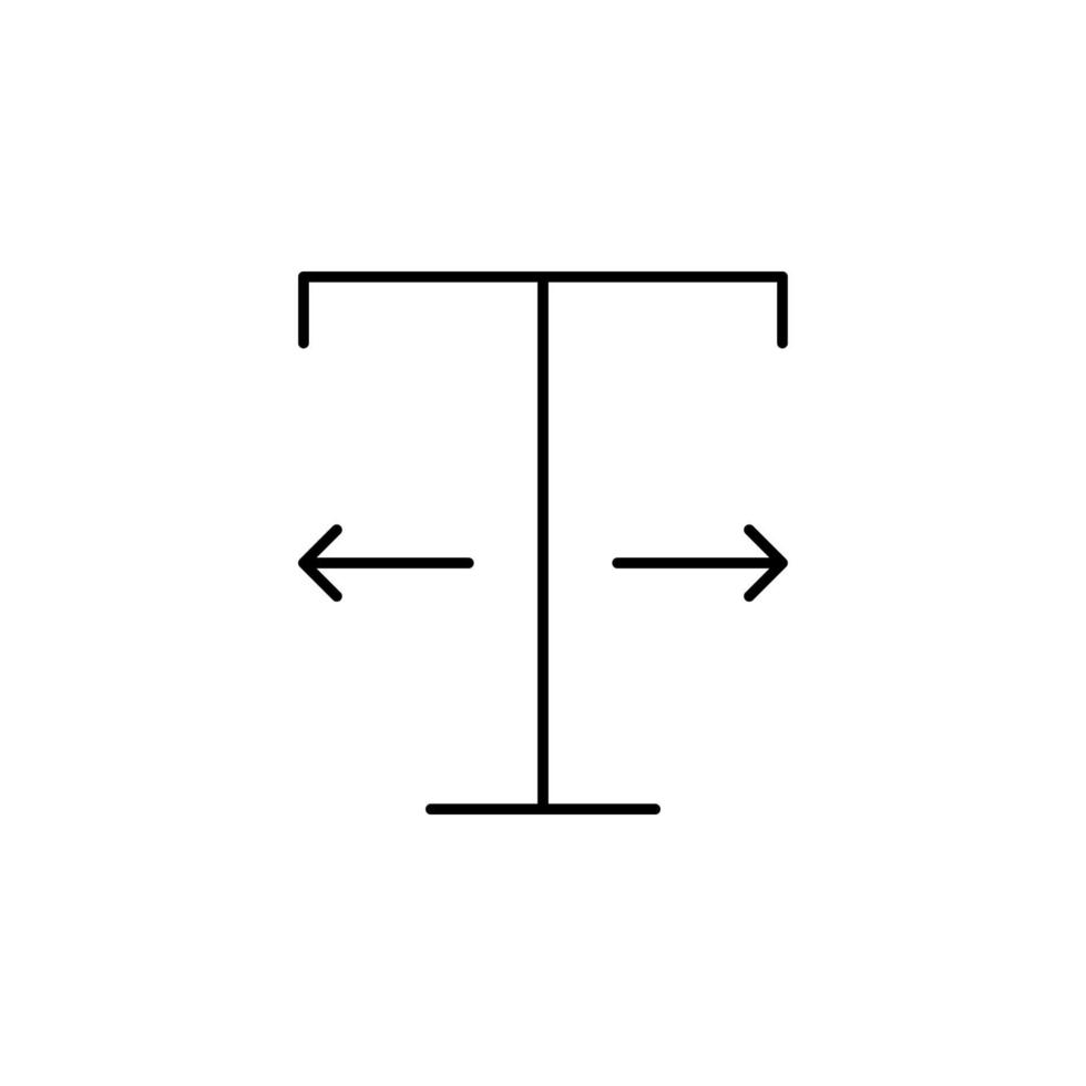format, text, width vector icon