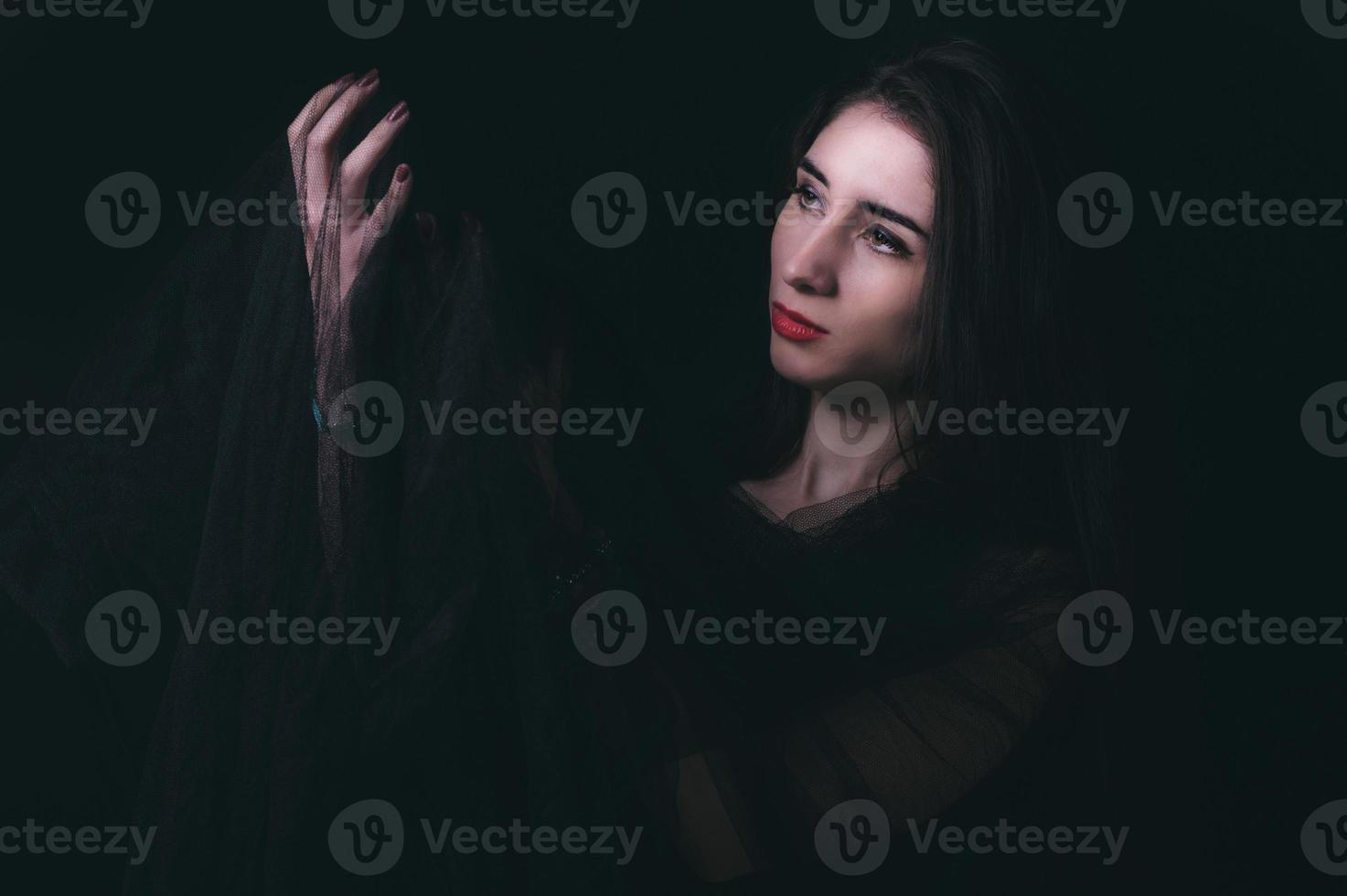 positivo mujer retrato en bajo llave técnica foto