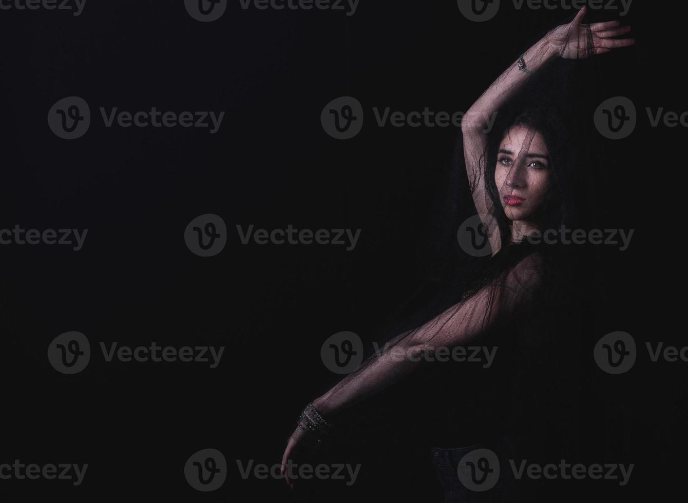 Female posing in the studio photo