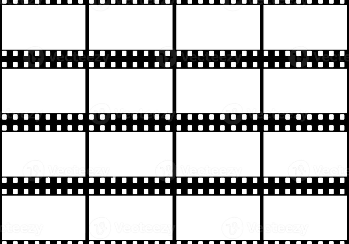 Blank white in black film frame photo