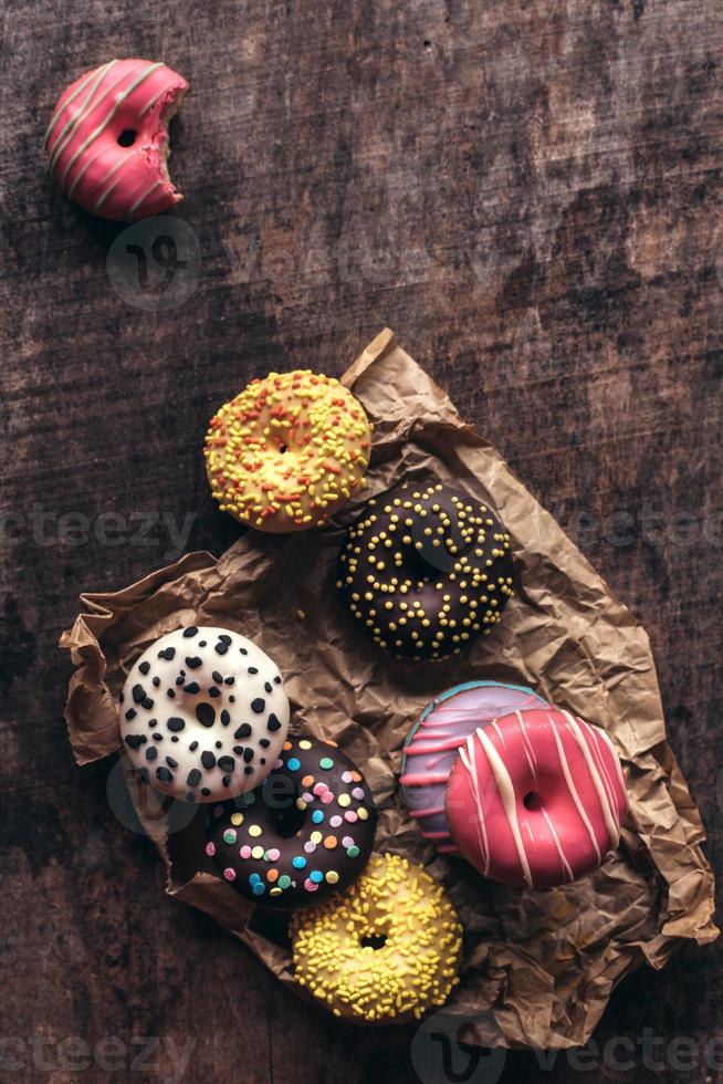 Sweet homemade donuts photo