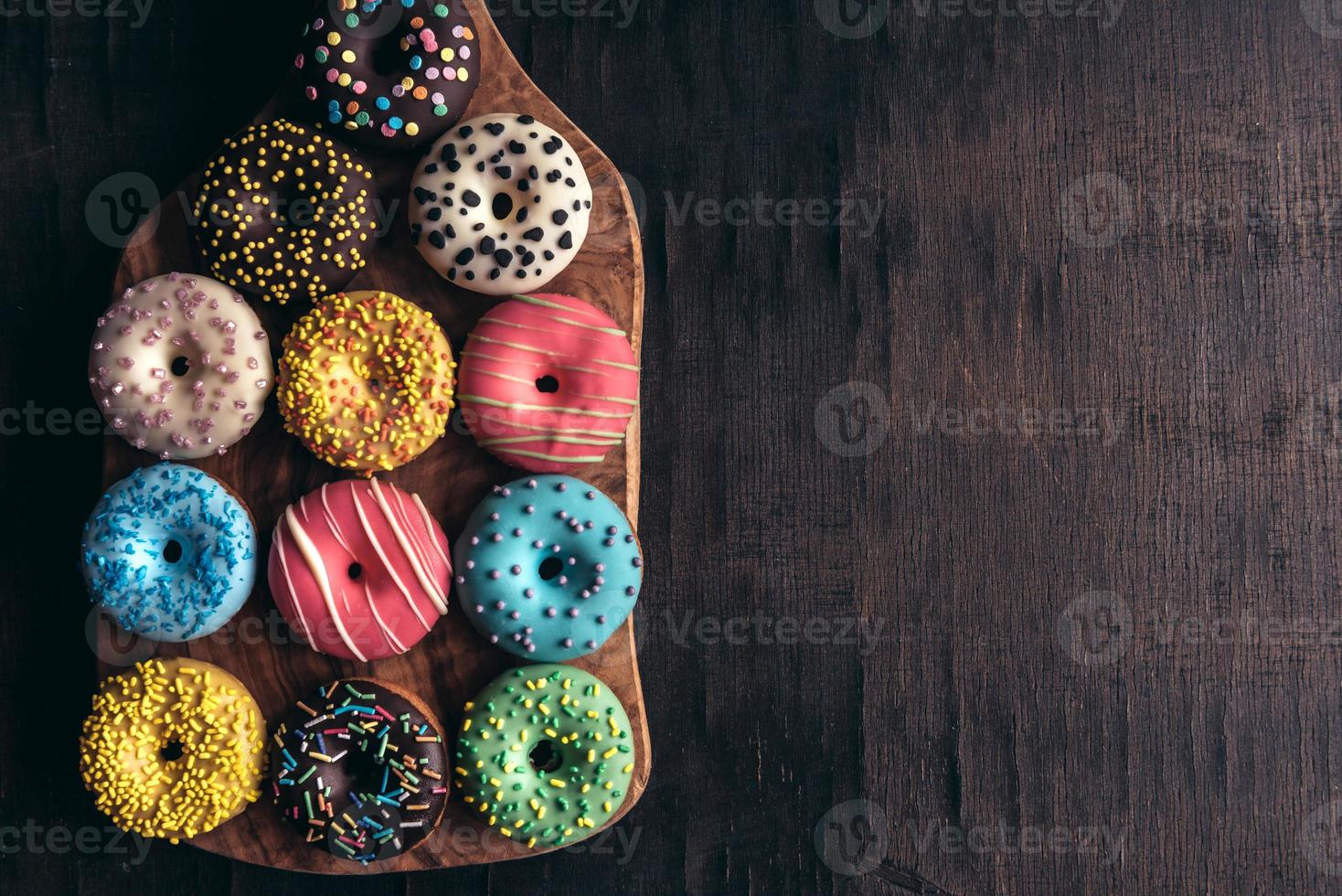 Glazed mini donuts photo