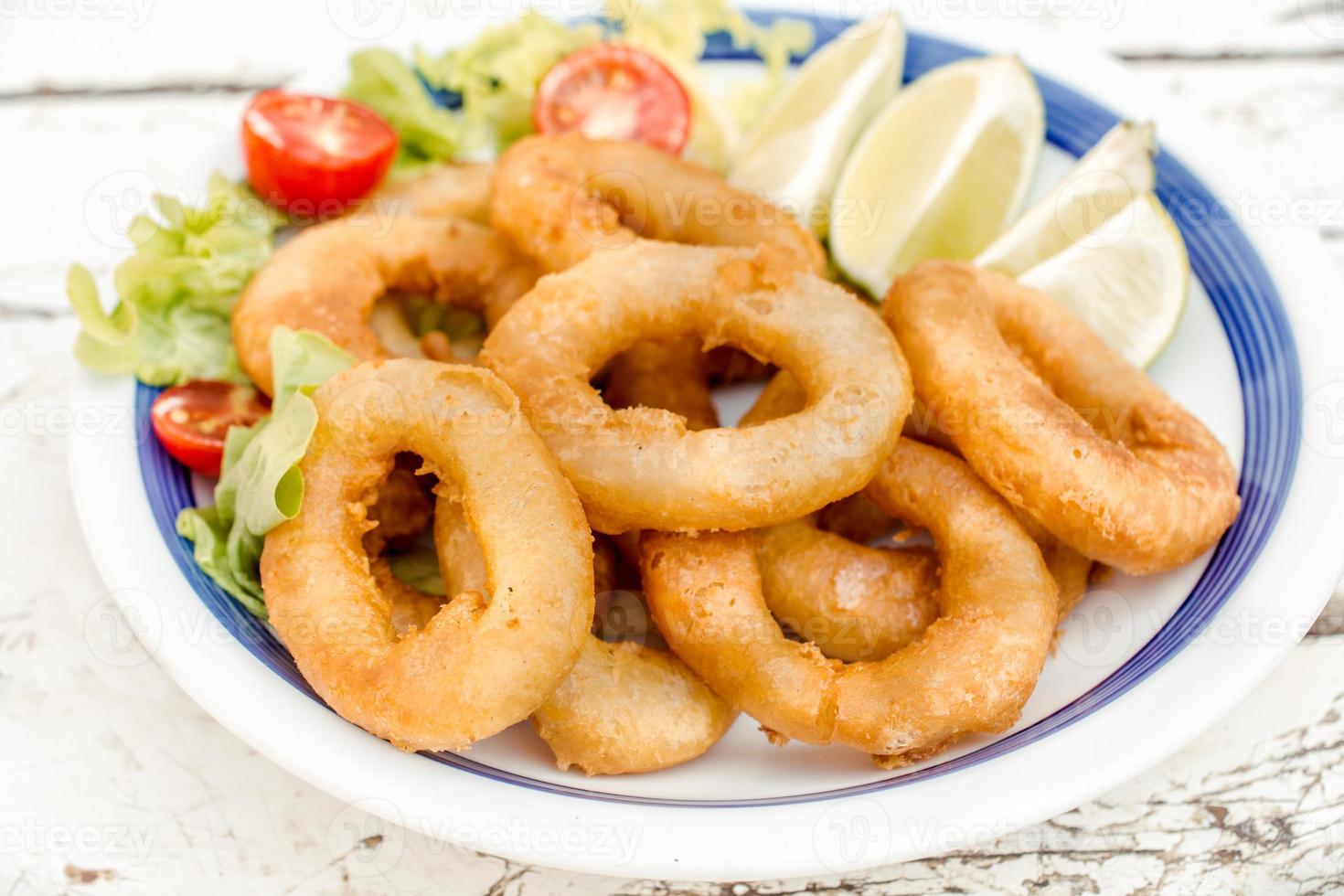 Breaded fried squid photo