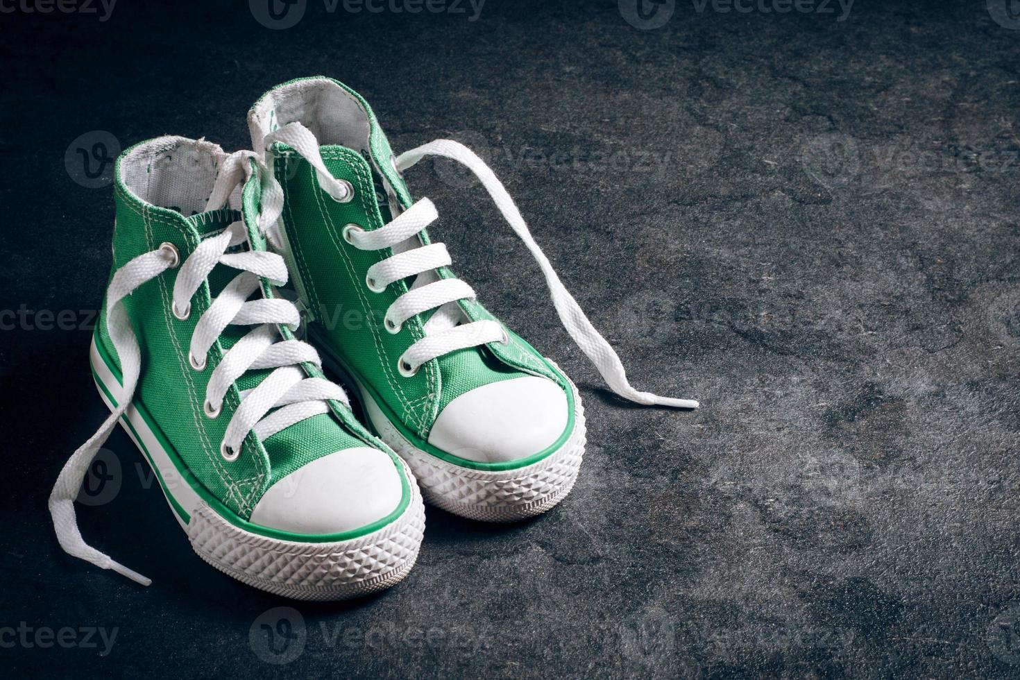 Pair of sneakers for kids photo