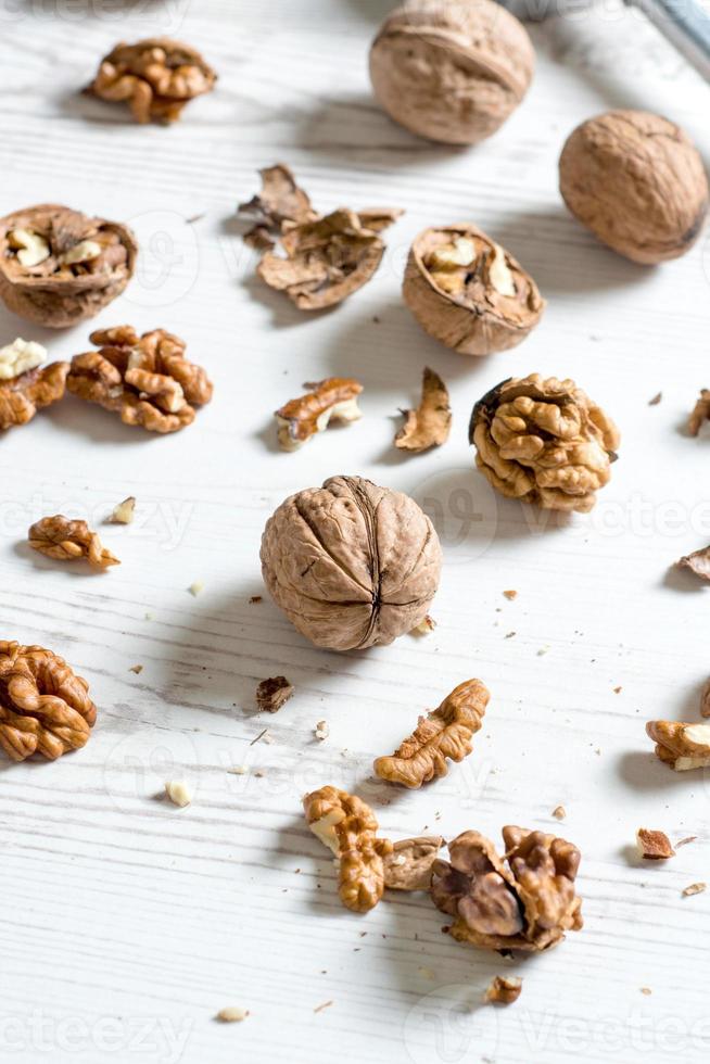 Walnuts on the table photo