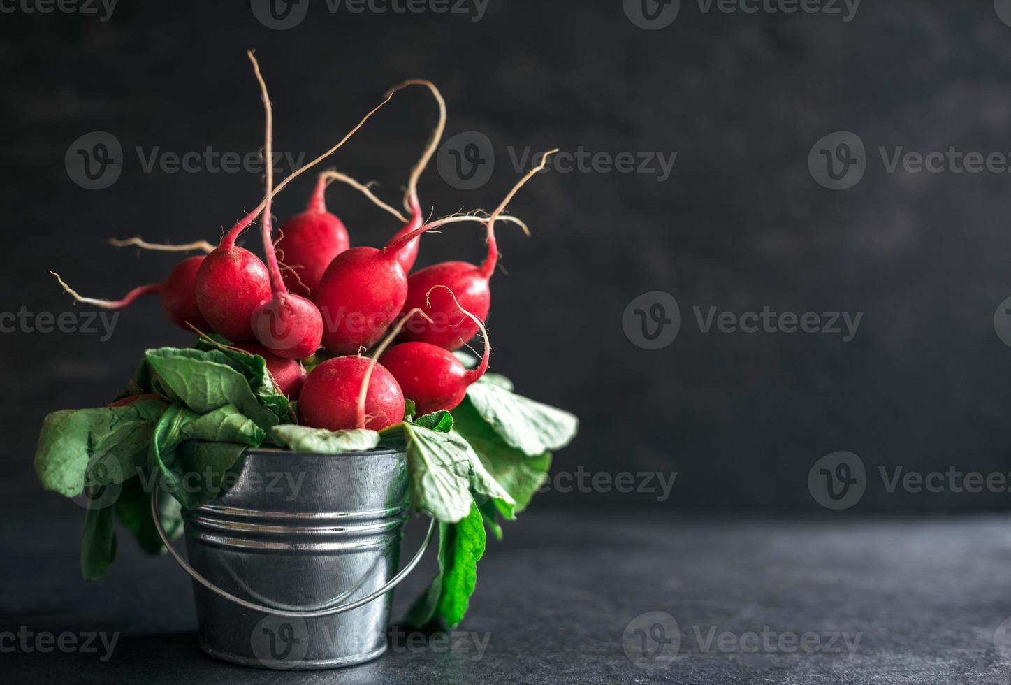 Radishes in the basket photo
