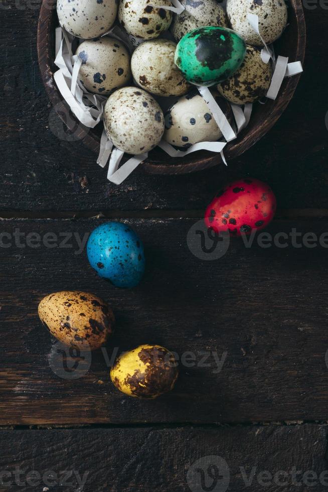 Colorful Easter eggs photo