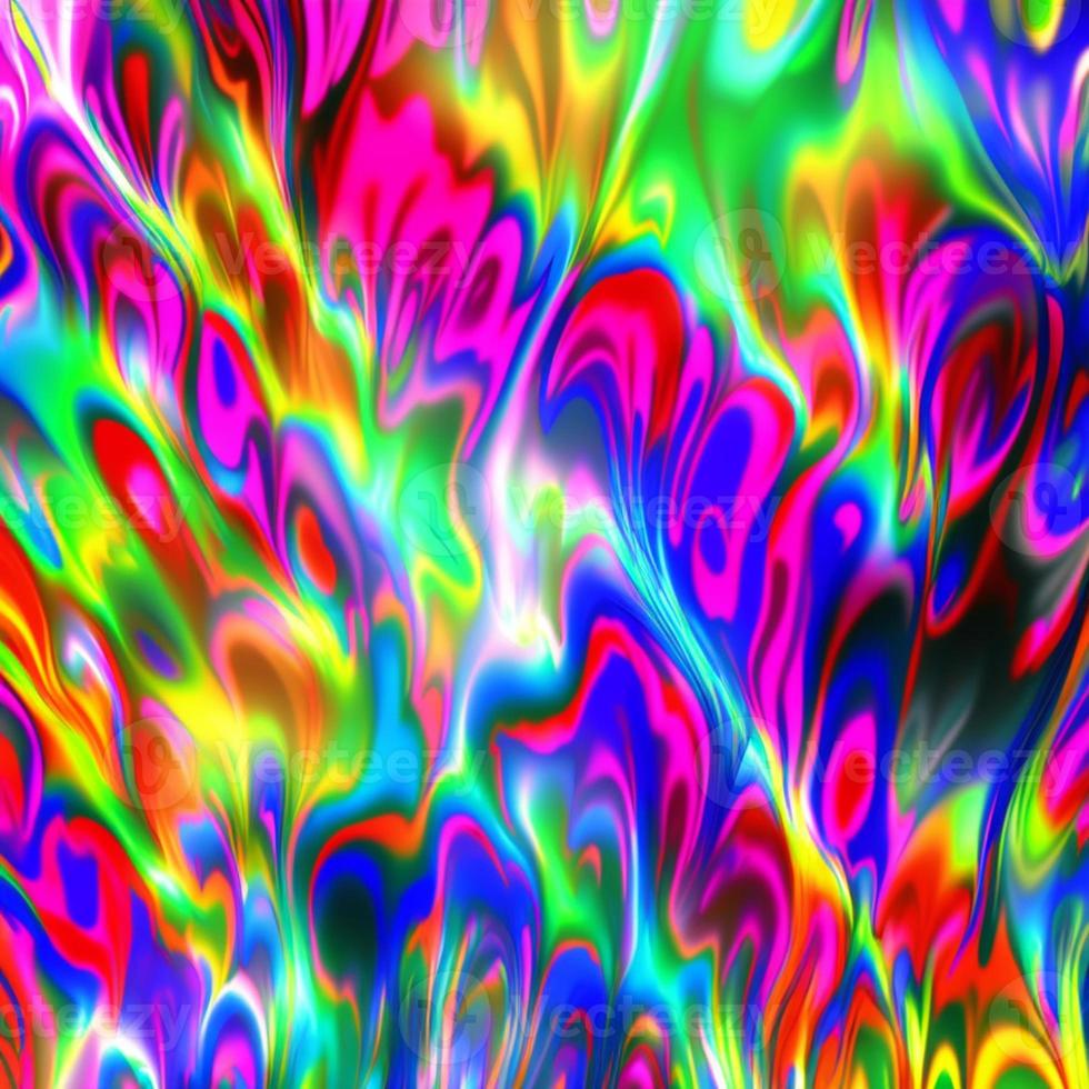Abstract multicolor liquid holographic background, Digital painted abstract texture photo