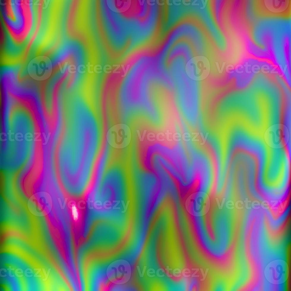 Abstract multicolor liquid holographic background, Digital painted abstract texture photo