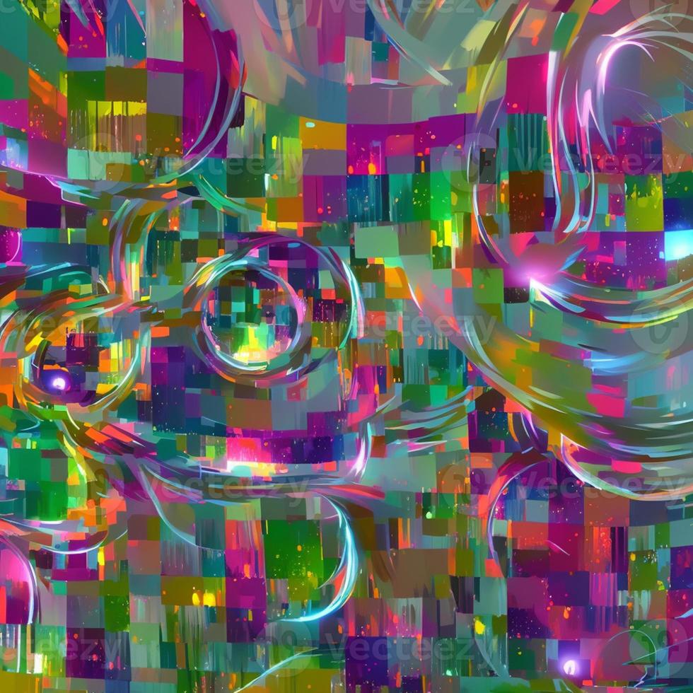 Abstract multicolor liquid holographic background, Digital painted abstract texture photo