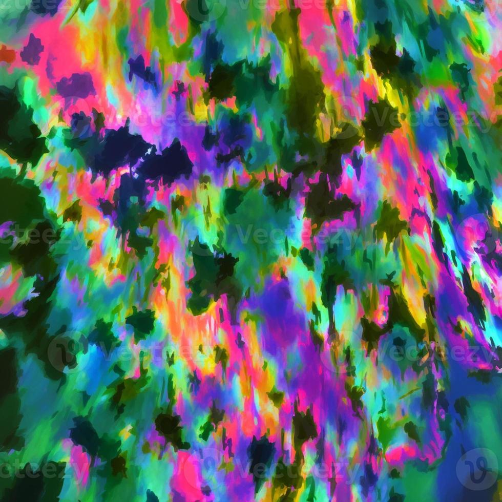 Abstract multicolor liquid holographic background, Digital painted abstract texture photo