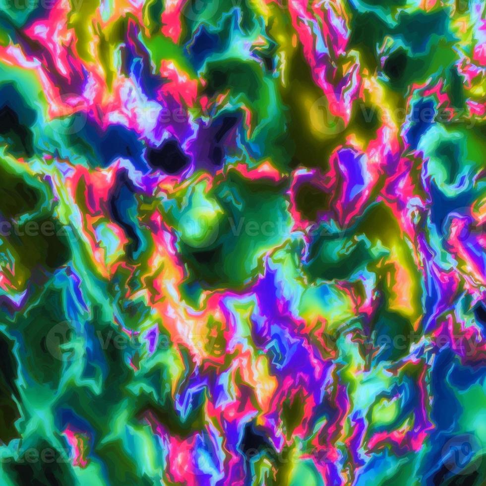 Abstract multicolor liquid holographic background, Digital painted abstract texture photo