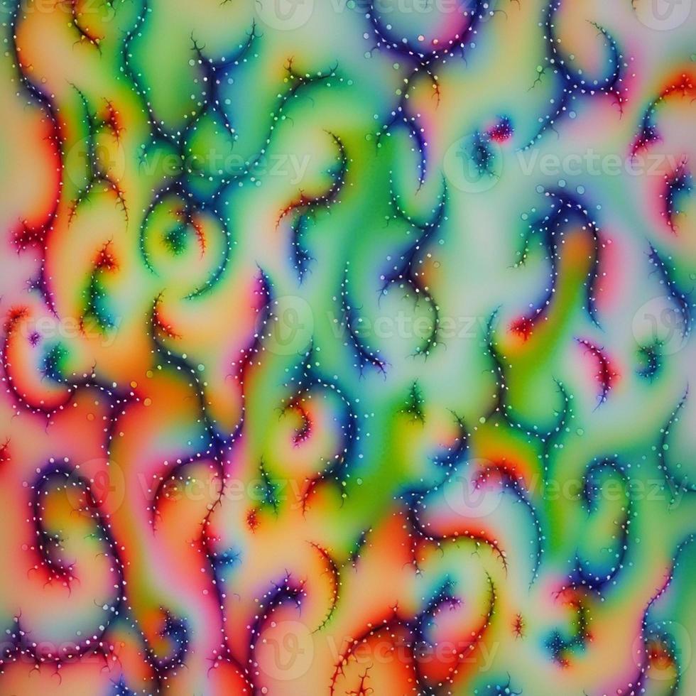 Abstract multicolor liquid holographic background, Digital painted abstract texture photo