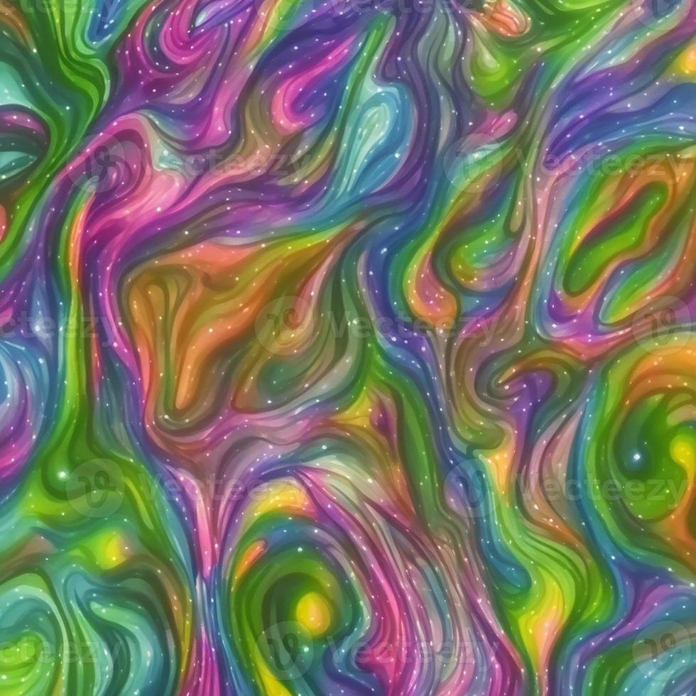 Abstract multicolor liquid holographic background, Digital painted abstract texture photo