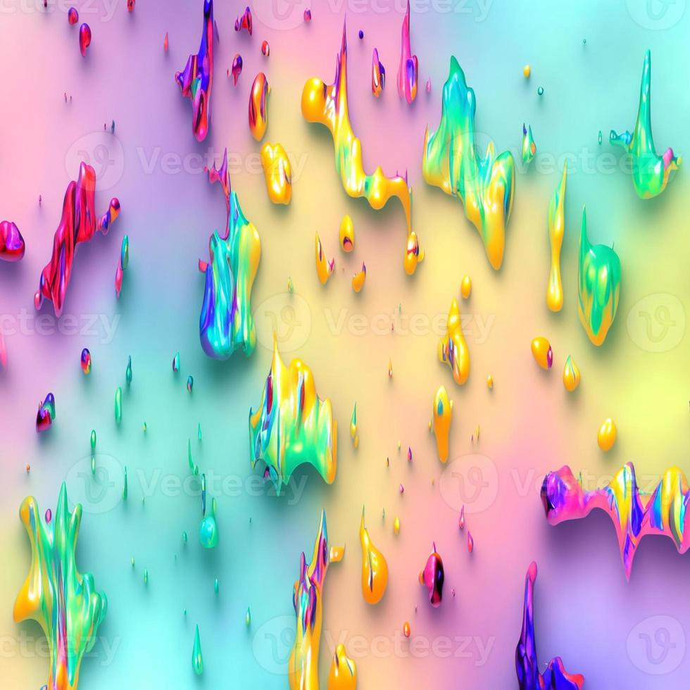Abstract multicolor liquid holographic background, Digital painted abstract texture photo